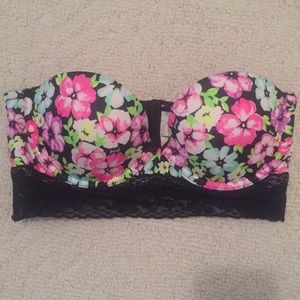 Victoria’s Sevret PINK Floral Lacy  Bra, 34C